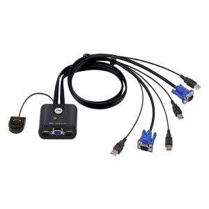 ATEN KVM 스위치 2포트 본체2대 RGB USB 키보드 모니터 선택기 컴퓨터 공유기