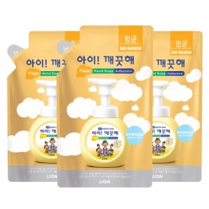 아이깨끗해 핸드워시 손세정제 순 파우더향 리필 200ml 3개