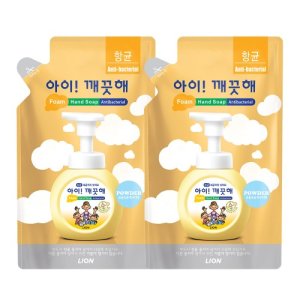 아이깨끗해 핸드워시 손세정제 순 파우더향 리필 200ml 2개