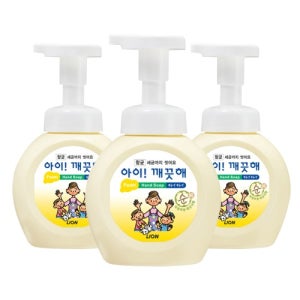 아이깨끗해 핸드워시 손세정제 순 파우더향 용기 250ml 3개