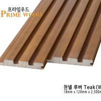 프라임우드 찬넬루버 워시 티크 (BOX/10EA/3㎡)