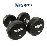 12각고무아령 16kg 마그마 고무 Magma 아령 덤벨