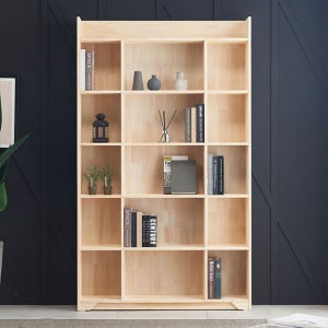 책장수납함 서재 인테리어 북카페 만화 대형 높은 파티션 6단 원목 거실 전면 책장 일반형