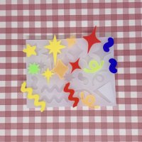 레진공예) 컨페티 파츠 레진 수제 몰드 / confetti decoration mold