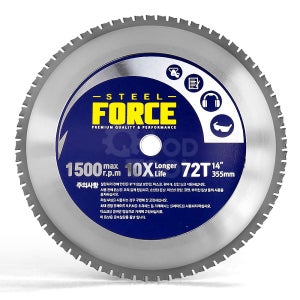 스틸포스 TH-SC355SB 금속절단용 톱날 355mm 72T