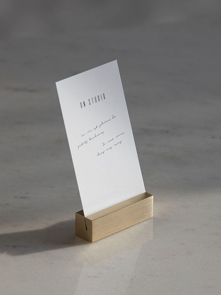 황동 골드 명함꽂이 카드스탠드 직사각