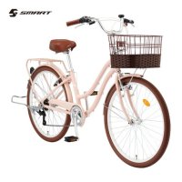 2023 26 클라라 - 100% 완조립 가벼운 알루미늄 클래식 디자인 여성용 바구니 자전거