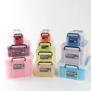 코멕스 네오박스 11종 3L 부터 60L 옷 수납 소품 레고 박스 장난감 정리함 투명