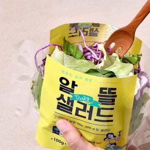 1am 3번 씻은 알뜰 데일리 바로먹는 샐러드 옐로우 100g X 5팩 야채 세척 배달 식단