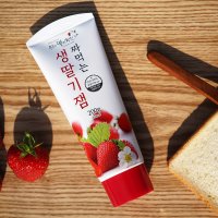 맛있는 짜먹는 딸기잼 달지않은 튜브형 딸기쨈 200g 딸기함량 80%