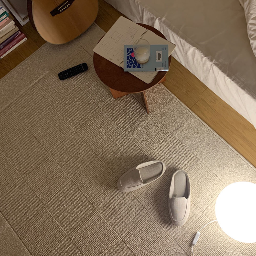 심플 스퀘어 베이지러그 루프러그 거실러그 침실러그(사이즈 다양해요!)