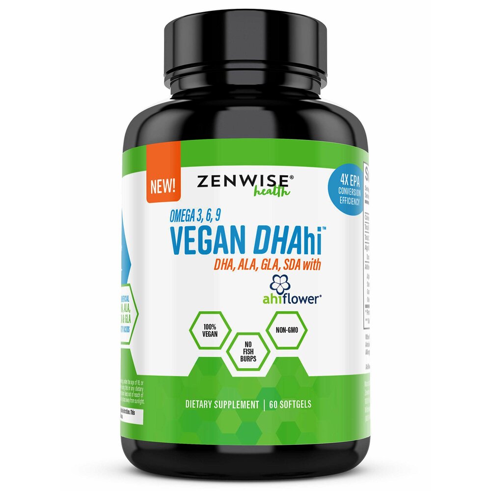 Zenwise 젠와이즈 오메가369 <b>비건 DHAhi</b> 60소프트젤