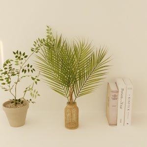 라탄화병 꽃 유리 꽃화병 오브제 Small