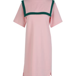 [에이바이에이] 20 보트넥 세일러카라 모달 쭈리 원피스 핑크 틸그린