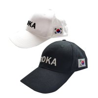 ROKA 로카 태극기 모자 블랙 화이트 - 군인 군용 활동모 커플모자