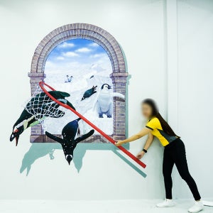 트릭아트 바닥형 포토존 디자인 제작 시공