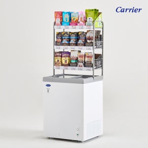 캐리어 업소 아이스크림 냉동고 슬라이드 냉동 얼음컵 무인 편의점 CSDH-D101WA 97L