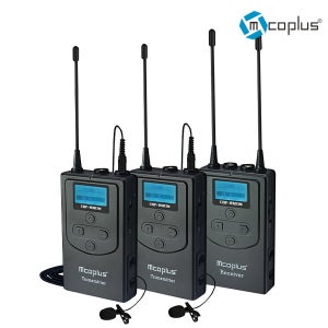 Mcoplus UHF-WMU96 2TX 방송용 강의용 유튜브 카메라 캠코더 무선마이크 최대거리 120m