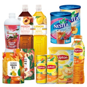 [CP] 복숭아 레몬 망고 믹스베리 아이스티 가루, 액상 / 립톤, 네슬레 등