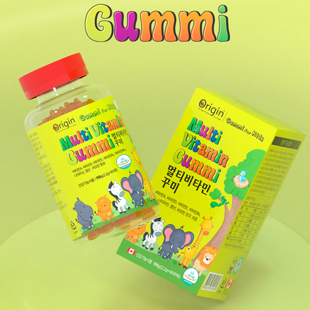 어린이 종합 비타민 키즈 아이 멀티 비타민 꾸미 씹어먹는 구미 곰돌이모양 젤리