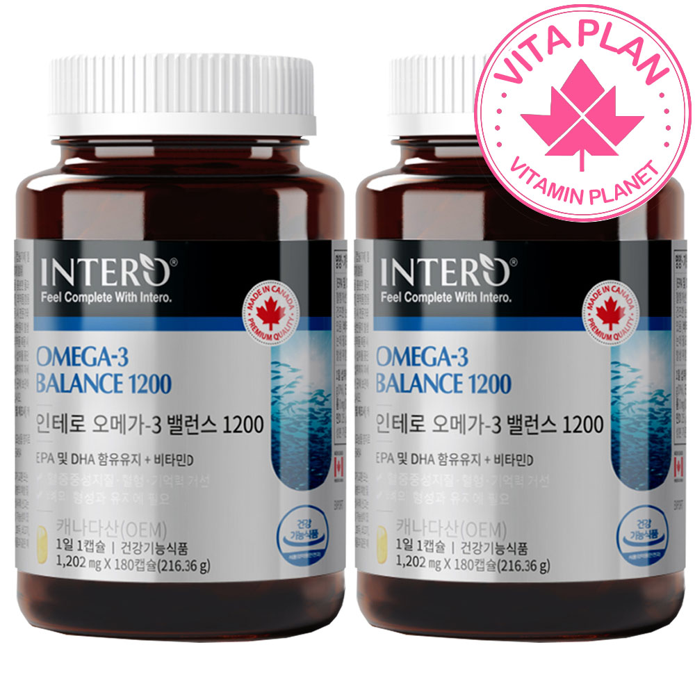 캐나다 <b>오메가</b>3 <b>밸런스</b> 1200 비타민D 12개월분
