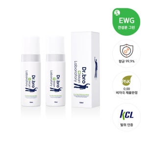[항균99.9%]닥터브로 사타구니냄새 가려움 음낭 항문 저자극 남성청결제 150ml, 2개