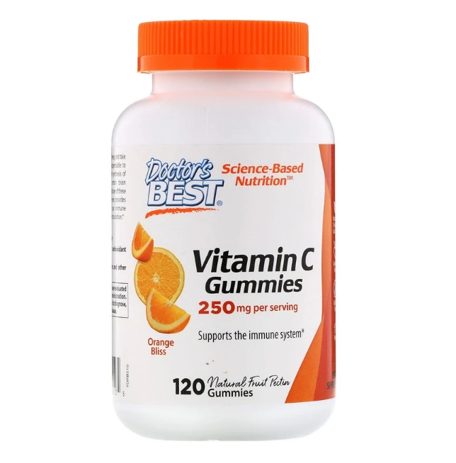 닥터스 베스트 퓨어 <b>비타민C 구미 250mg</b> 120개 오렌지 블리스 젤리