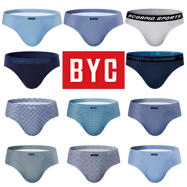 BYC 제임스딘 남자 삼각 팬티 순면 기능성 속옷 3매입 세트