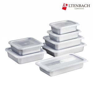 [알텐바흐] 스텐밧드 7종세트 오븐 반찬통 받드 스텐 밧드 직사각 정사각 바트 냉동 냉장
