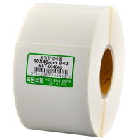 북원라벨 감열지 60X40mm 지관40mm 바코드라벨 BLT-604040