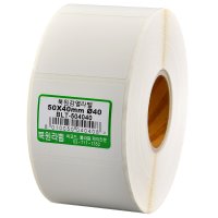 북원라벨 감열지 50X40mm 지관40mm 바코드 롤 감열라벨 BLT-504040