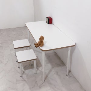 푸른숲가구 튜브 키즈 화이트 아동 유아 식탁테이블 어린이책상