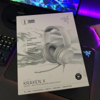 레이저 크라켄x 헤드셋 머큐리 화이트 버전 Razer KrakenX 가벼운 게이밍 헤드폰