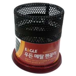 원목원형펜꽂이(망사/이글)