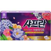 엘지생활건강 샤프란 아로마시트 후레쉬 드림(세탁기용), 50매