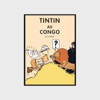 [아티쉬][TINTIN] 아트포스터 / Tintin au Congo (Lion) 콩고(사자), 에르제 땡땡(Herge Tintin)