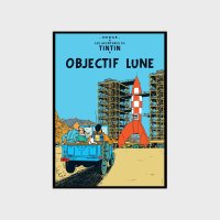 [아티쉬][TINTIN] 아트포스터 / Objectif Lune 달탐험 계획, 에르제 땡땡(Herge Tintin)