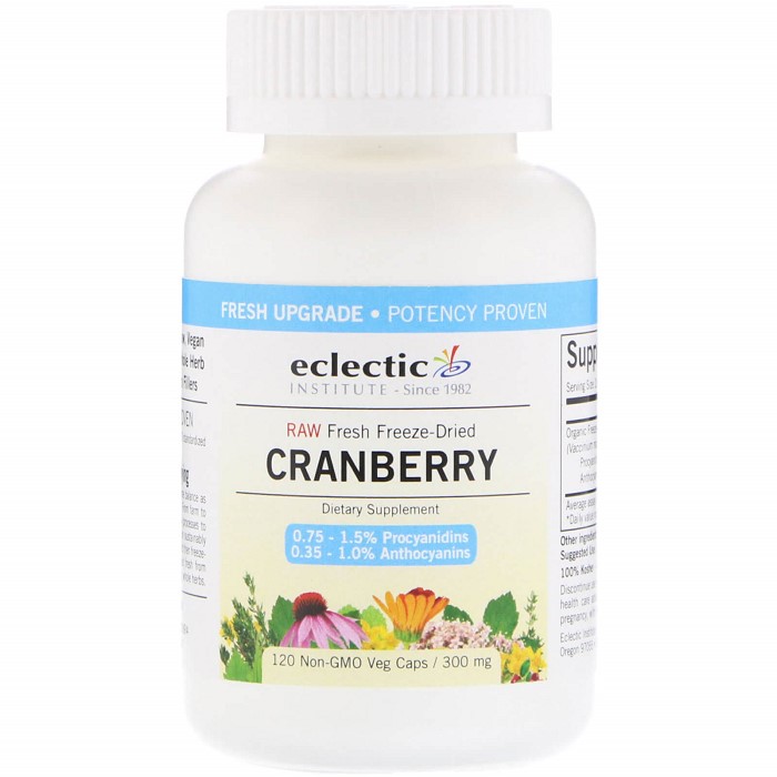 <b>이클레틱 인스티튜션</b> 크렌베리 300 mg 120 야채 캡슐