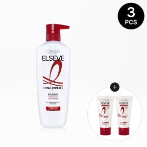 로레알파리 토탈 리페어 5 샴푸 620ml 3개 (+토탈 리페어 5 헤어팩 50ml 2개)
