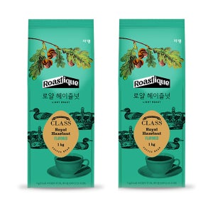 쟈뎅 클래스 로얄 헤이즐넛 1kg x 2개 (홀빈) 원두커피