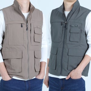 작업조끼 봄 여름 남자작업조끼 노가다쪼끼 춘추복 가을 택배 회사 고급 빅사이즈