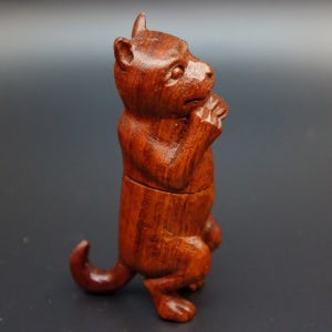 장미목 원목 동물 조각 앙증맞은 휴대용 USB