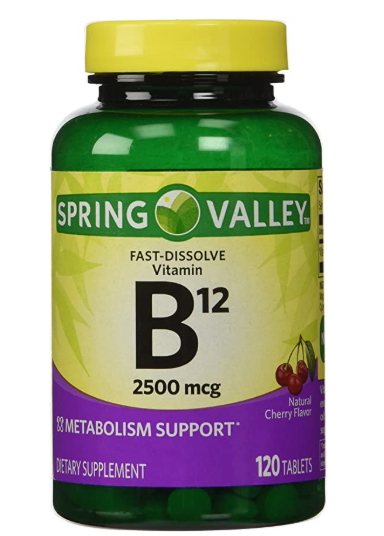 Spring Valley <b>비타민</b>B12 120정 고함량 고함량 <b>비타민</b>비