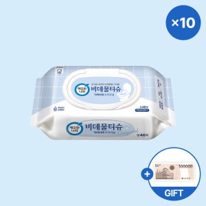 [+상품권] 깨끗한나라 닥터비데 화장실용 물티슈 캡형 46매 x 10팩