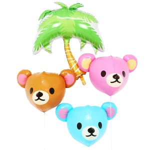 리락쿠마 헬륨풍선 생일파티 곰돌이풍선