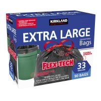 커클랜드 엑스 라지 쓰레기 봉투 124L 90개입 33갤런 플렉스 테크 83.8cmxKirkland Signature Flex-Tech 33-Gallon Trash Bag