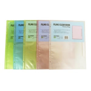 화일링 클리어북(A4/10매/노랑/리멤버)