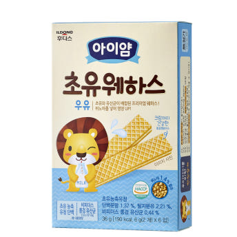 Ildong Foodis I'YAM Wafers Milk, 36g, 1 pc