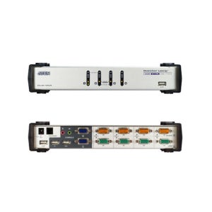 ATEN CS1744 USB 듀얼뷰 KVM P 스위치 4포트 케이블포함