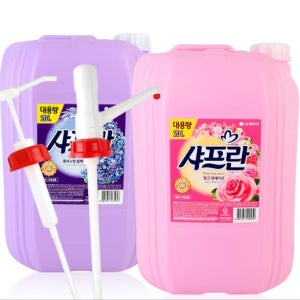 대용량 샤프란 섬유유연제 20L 말통 핑크센세이션 릴렉싱아로마 본품 빨래 세탁